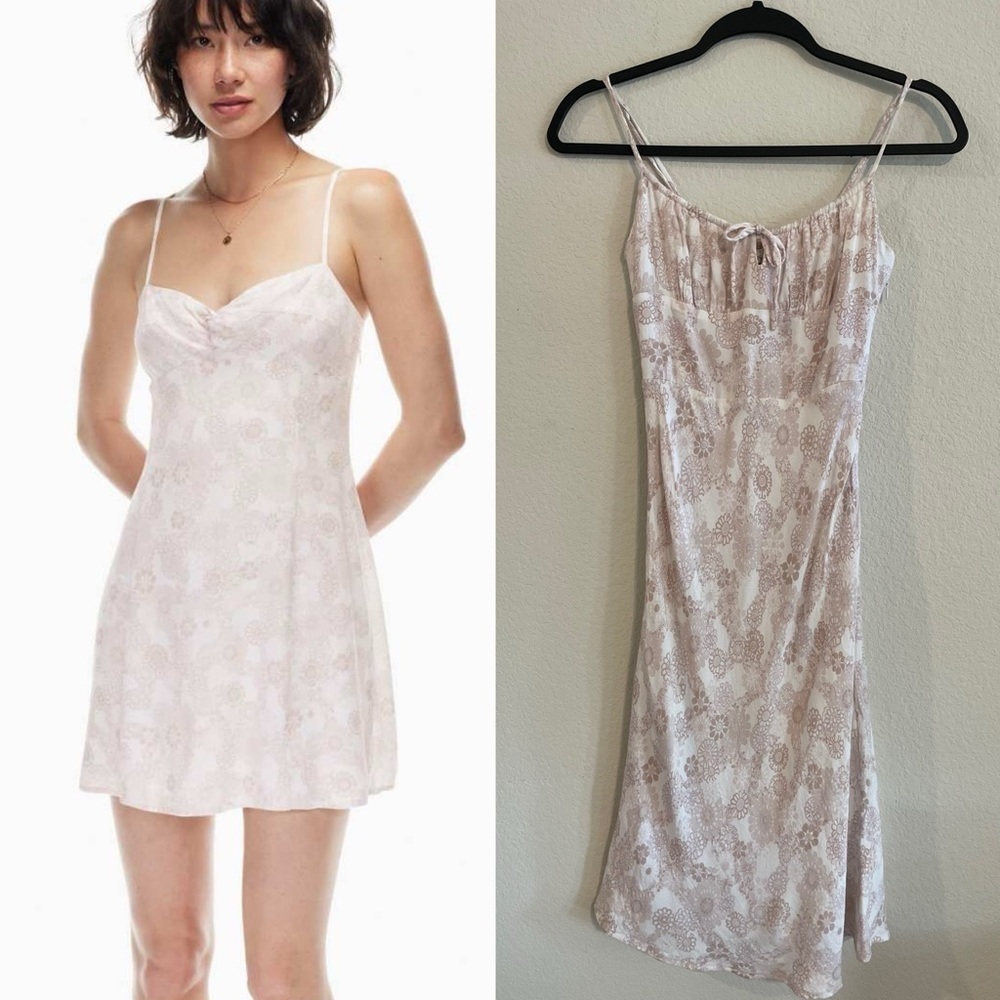 Aritzia Wilfred Women’s Midi Dress Size 00 Pink Floral Flowy Cottagecore Preppy